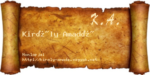 Király Amadé névjegykártya